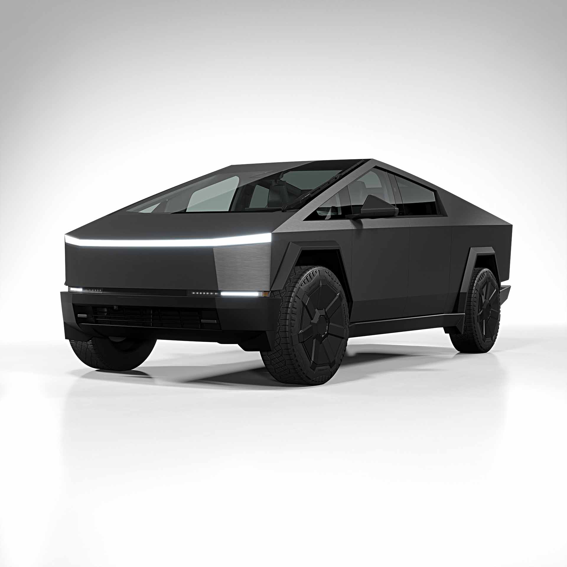 2025 Tesla Cybertruck brushed black 0001