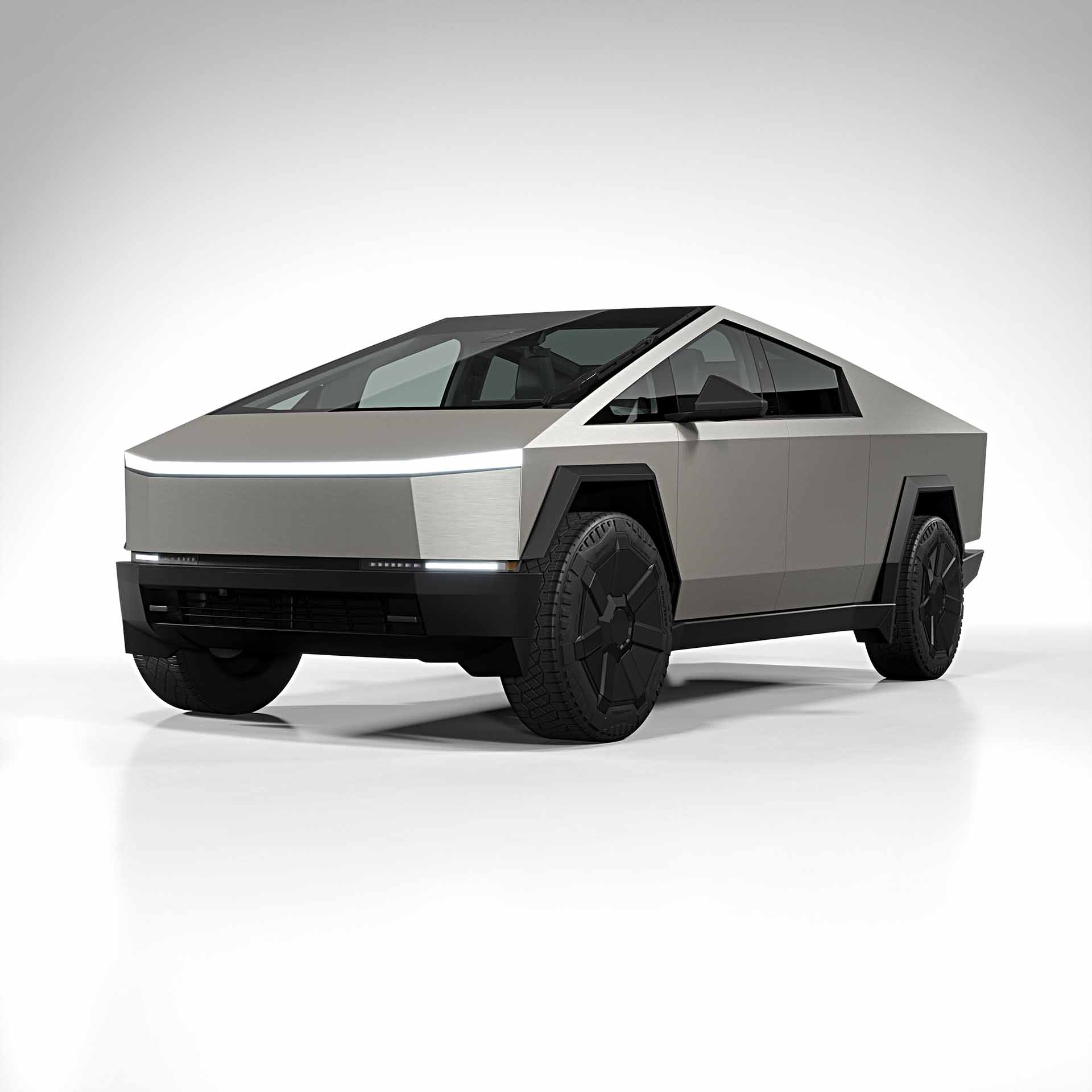 2025 Tesla Cybertruck brushed titanium 0001