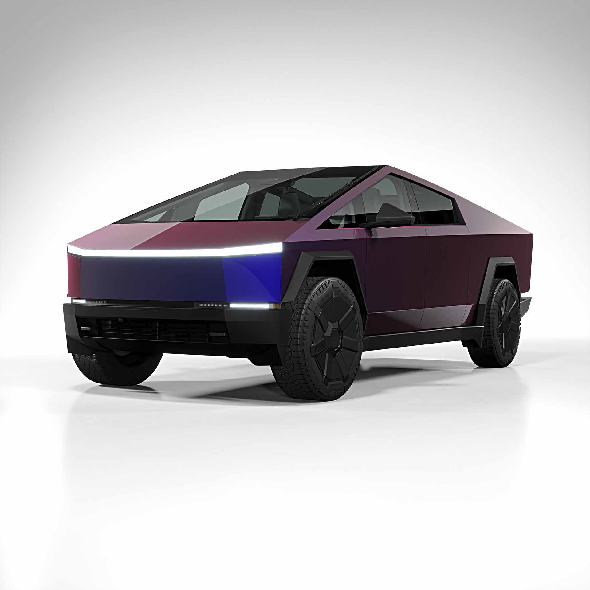 2025 Tesla Cybertruck colorflow gloss roaring thunder 0001