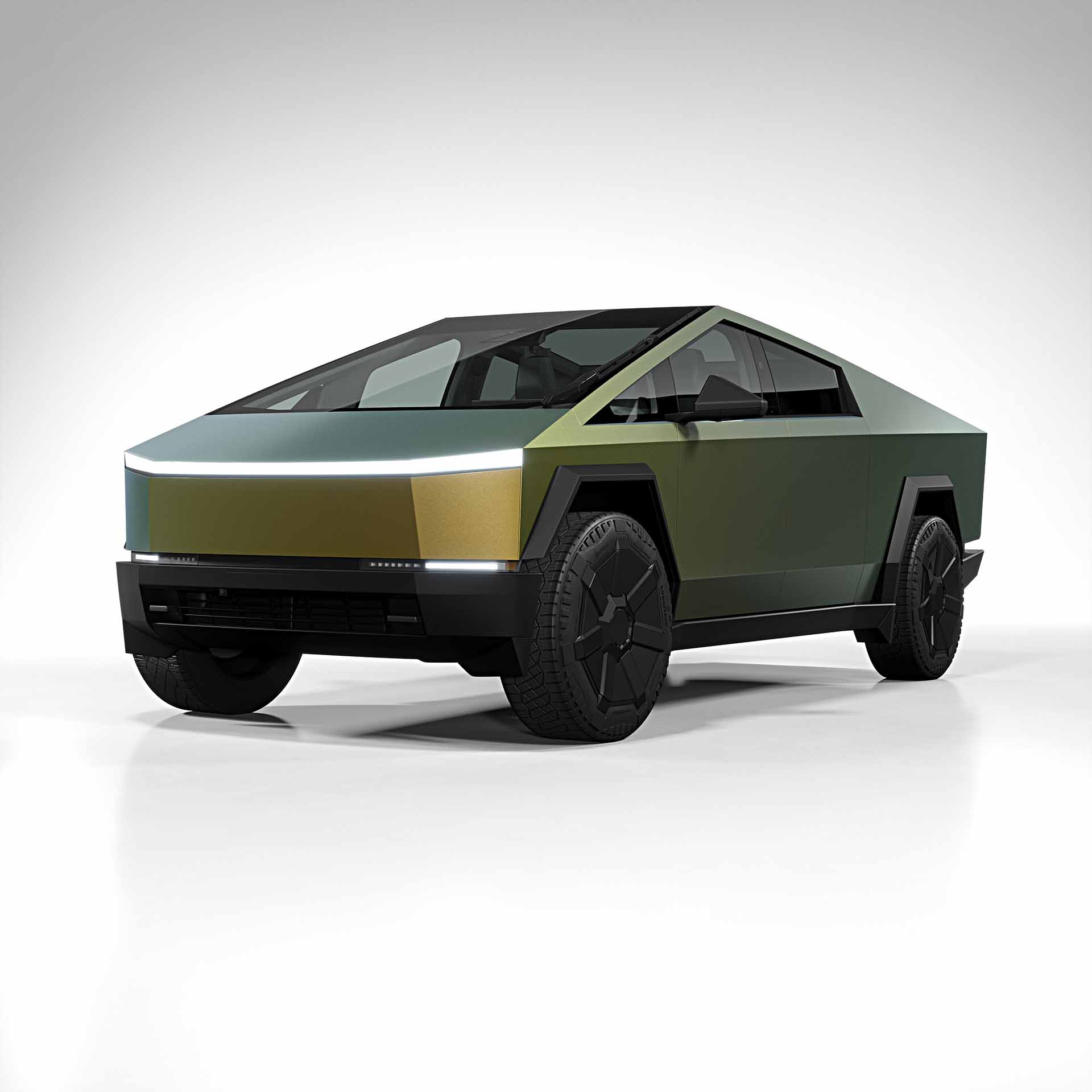 2025 Tesla Cybertruck colorflow satin fresh spring 0001