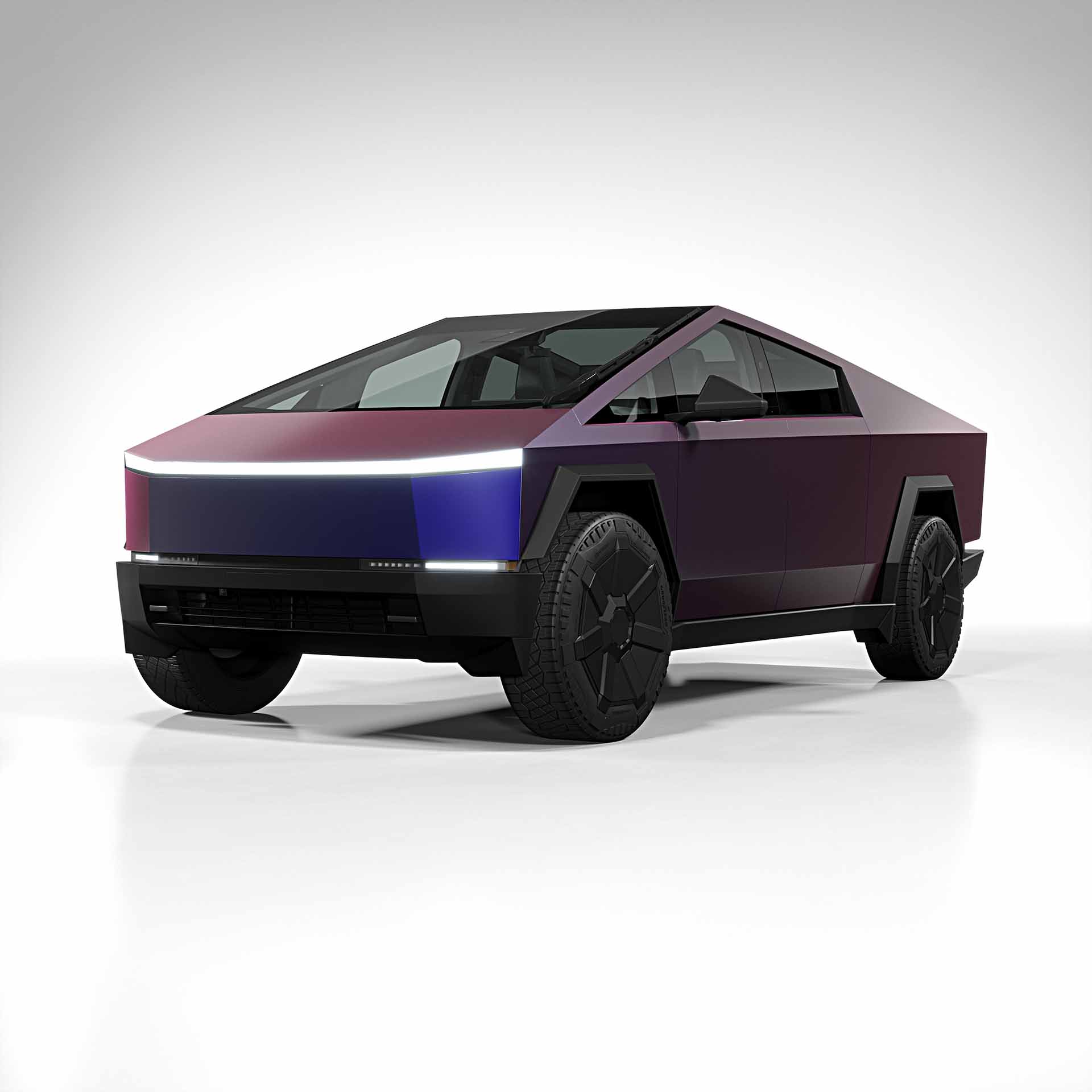2025 Tesla Cybertruck colorflow satin roaring thunder 0001