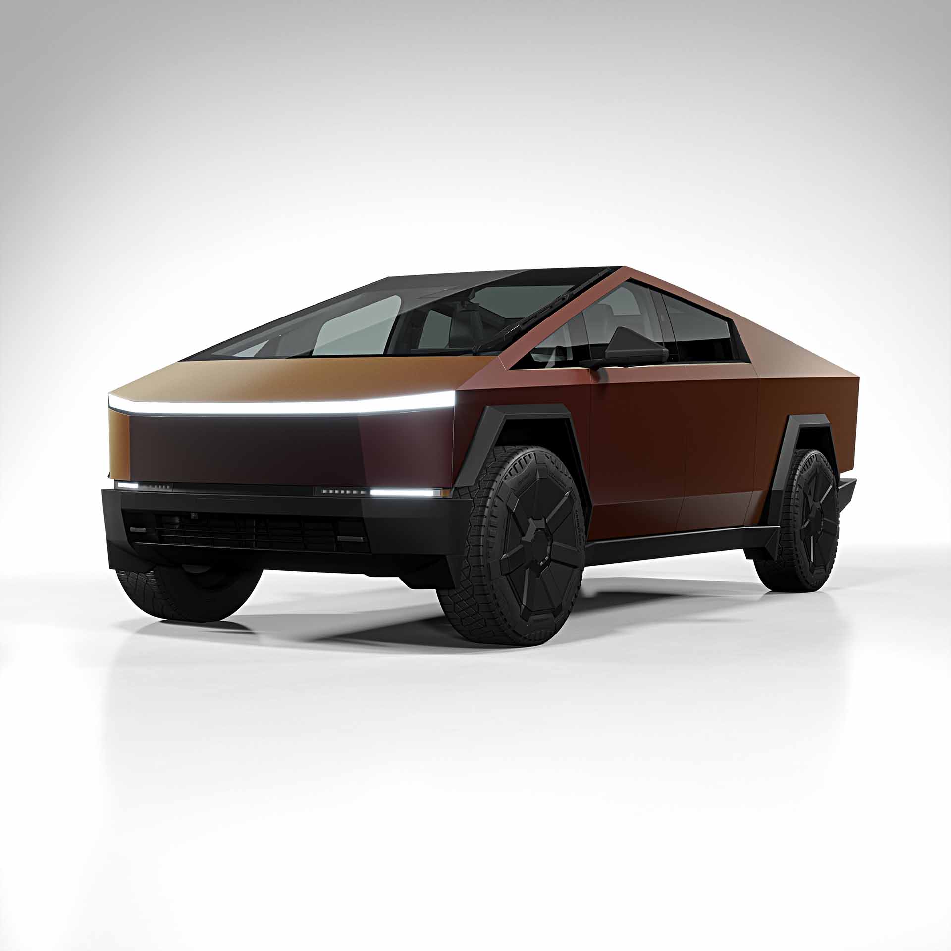 2025 Tesla Cybertruck colorflow satin solar dawn 0001