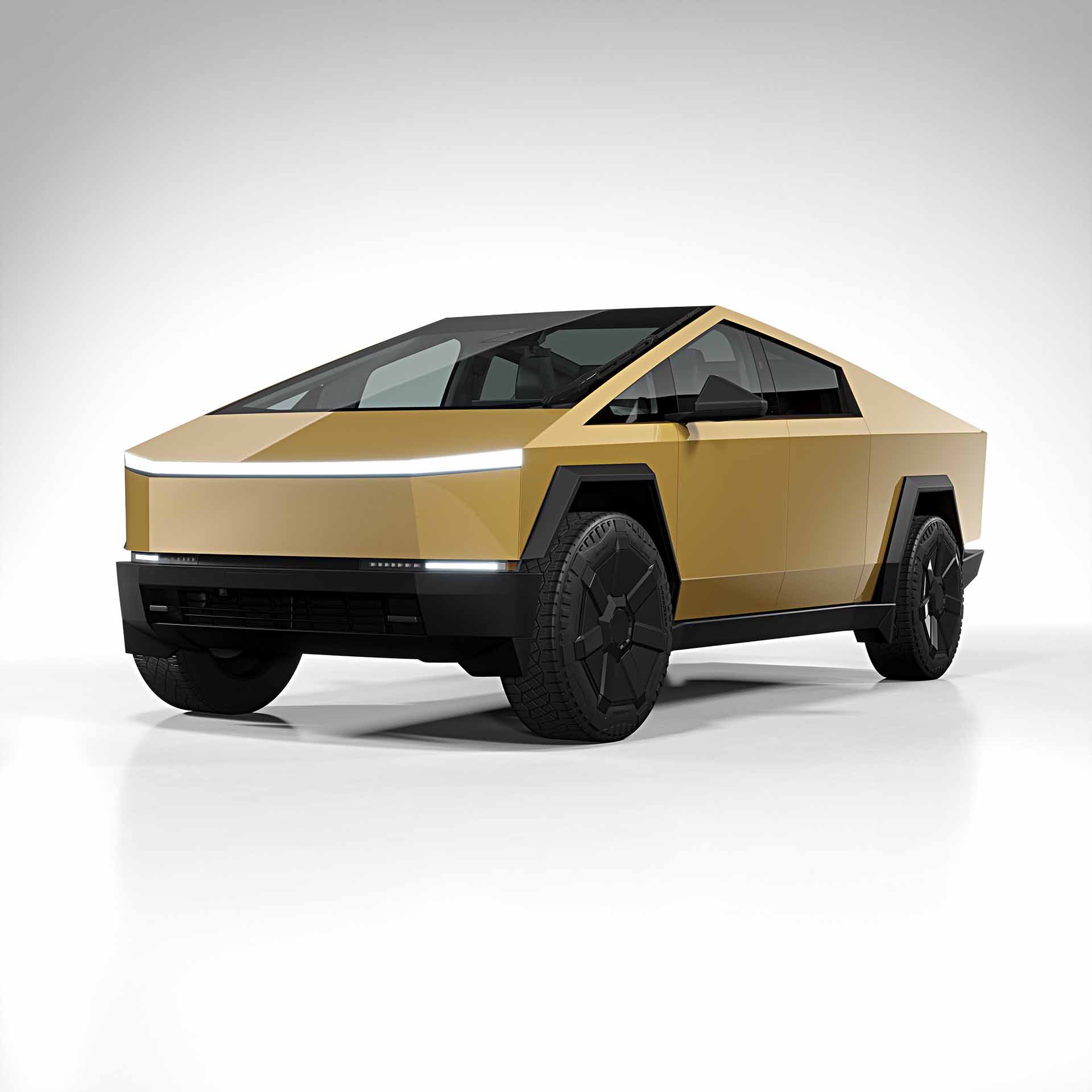 2025 Tesla Cybertruck conform chrome gold 0001