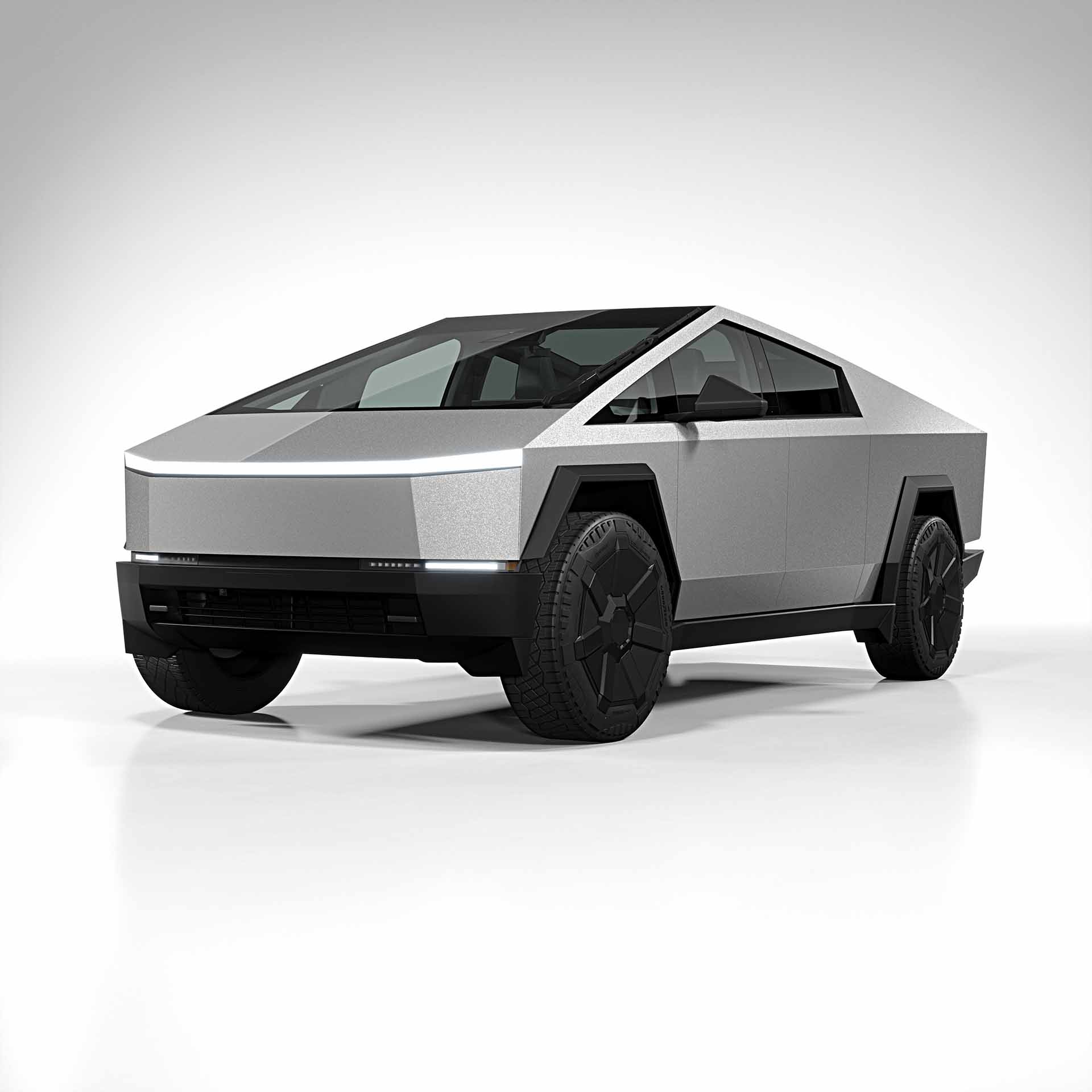 2025 Tesla Cybertruck diamond silver 0001