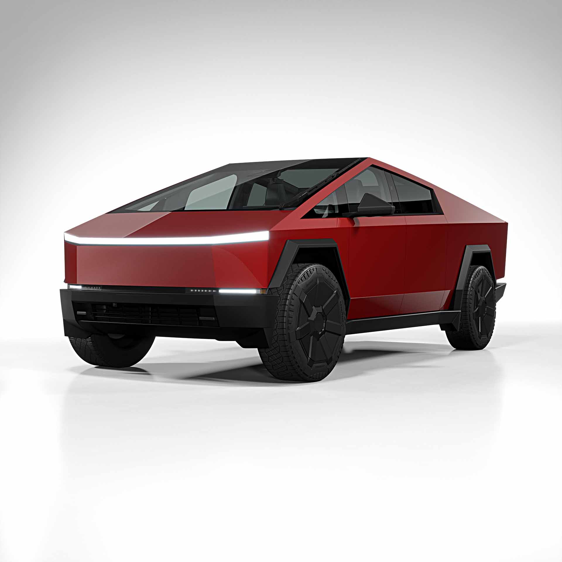2025 Tesla Cybertruck gloss burgundy 0001