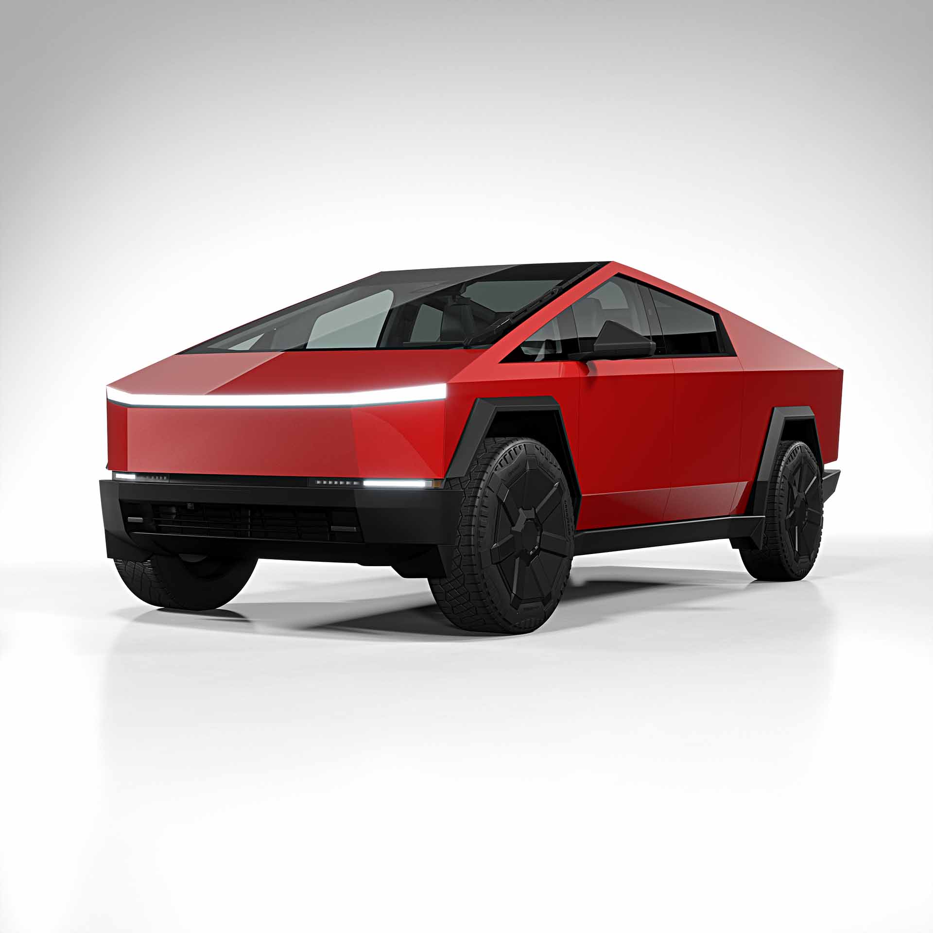 2025 Tesla Cybertruck gloss carmine red 0001