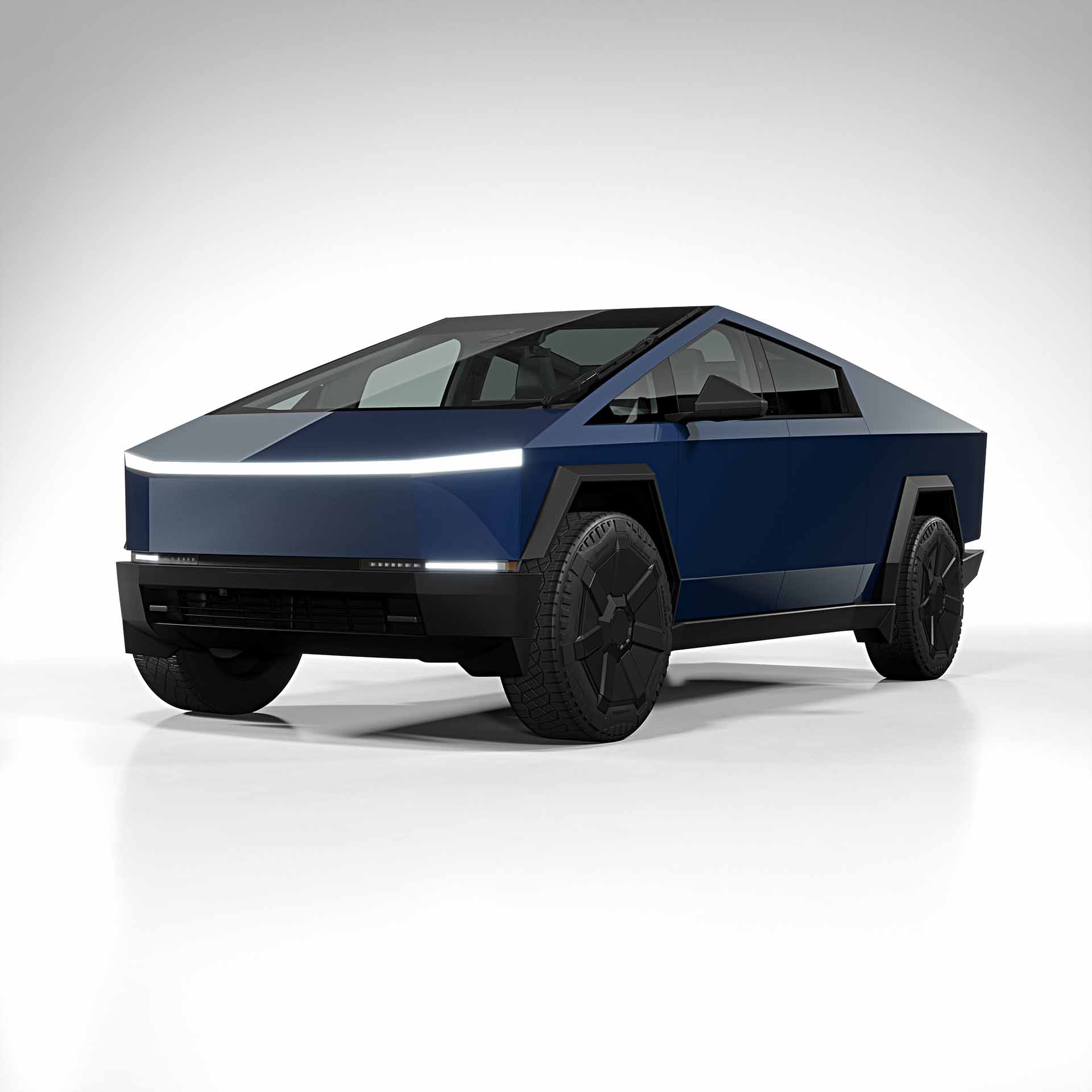2025 Tesla Cybertruck gloss indigo blue 0001