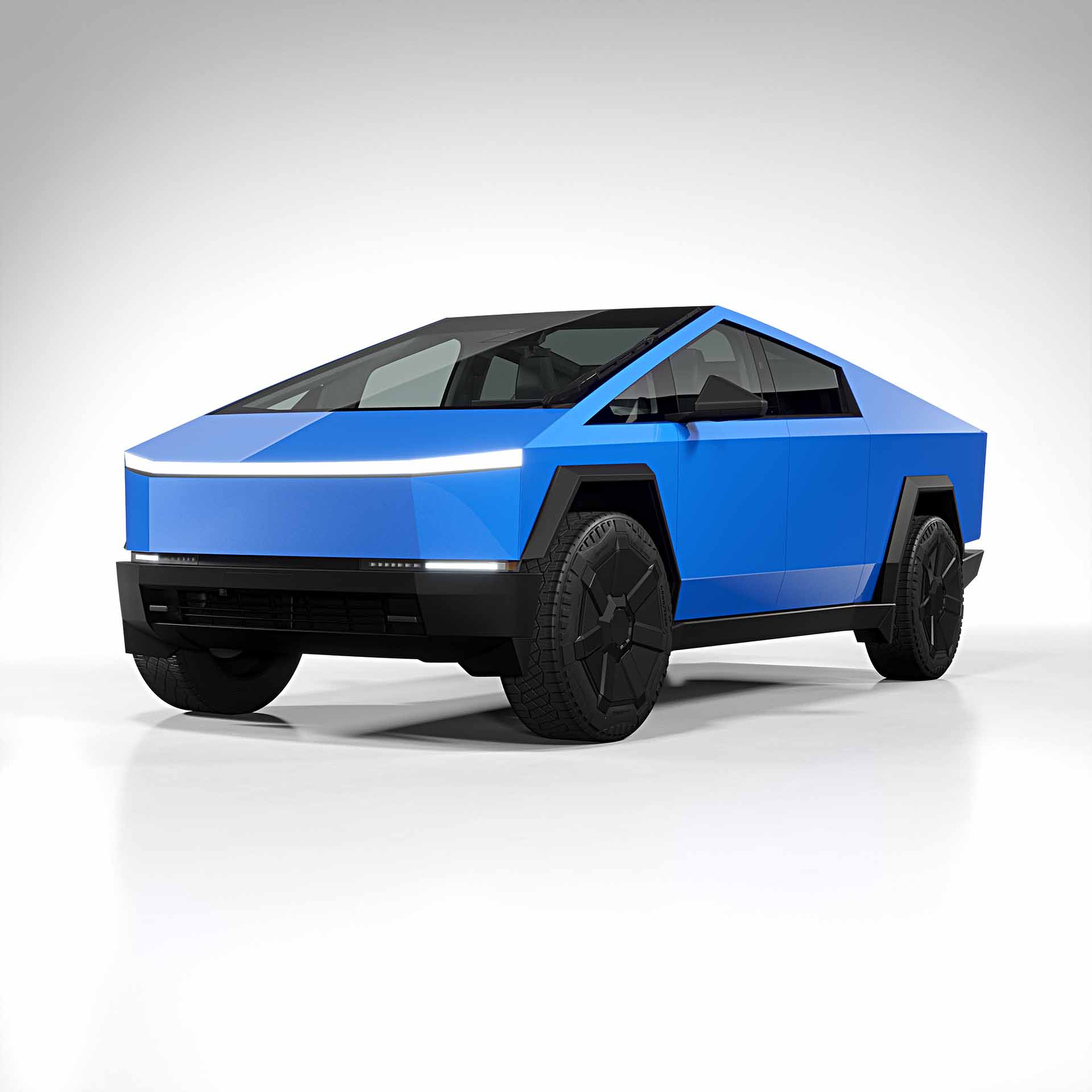 2025 Tesla Cybertruck gloss intense blue 0001