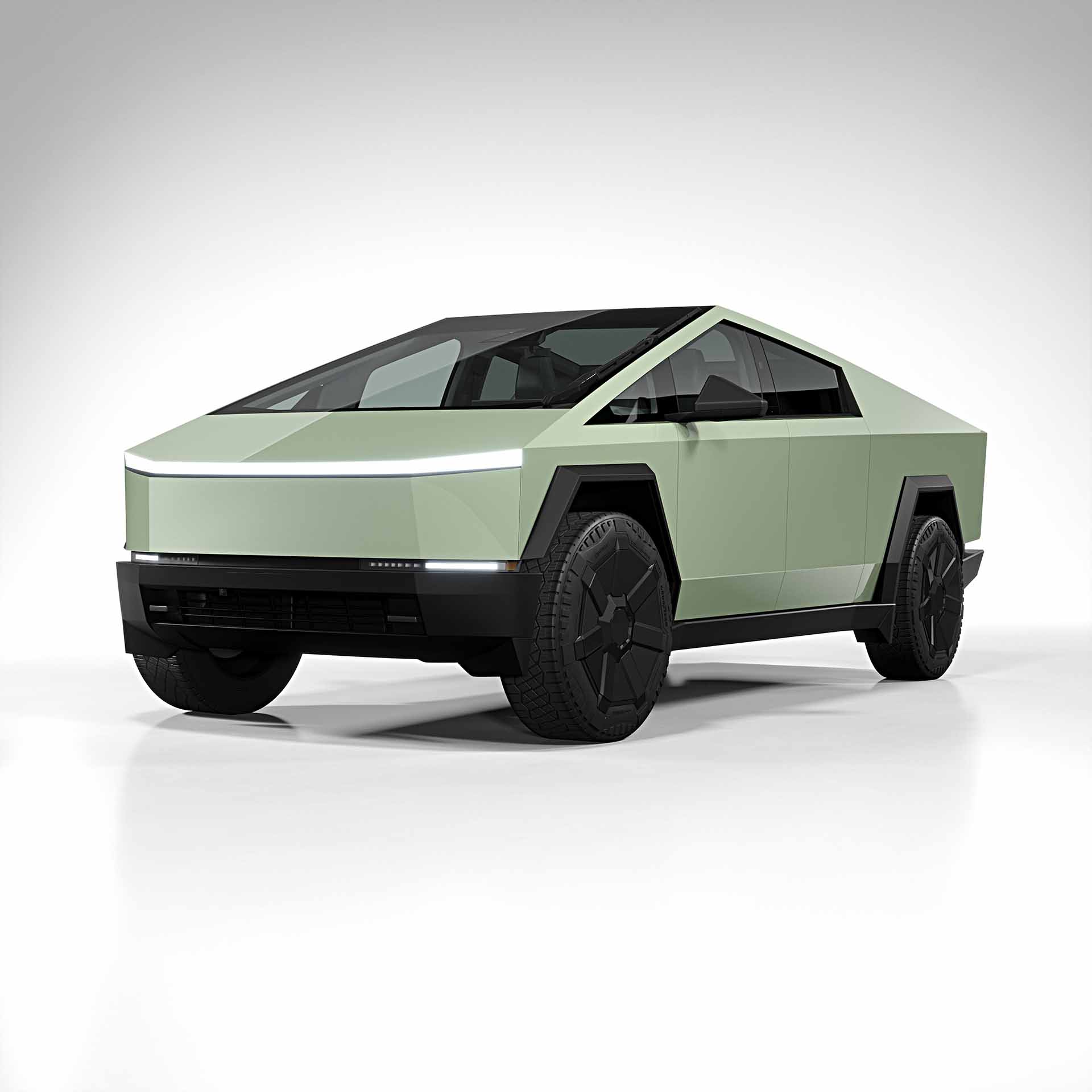 2025 Tesla Cybertruck gloss light pistachio 0001