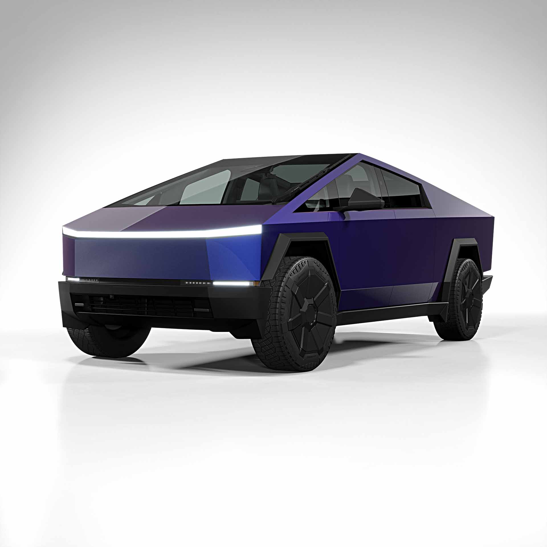 2025 Tesla Cybertruck gloss metallic mysterious indigo 0001