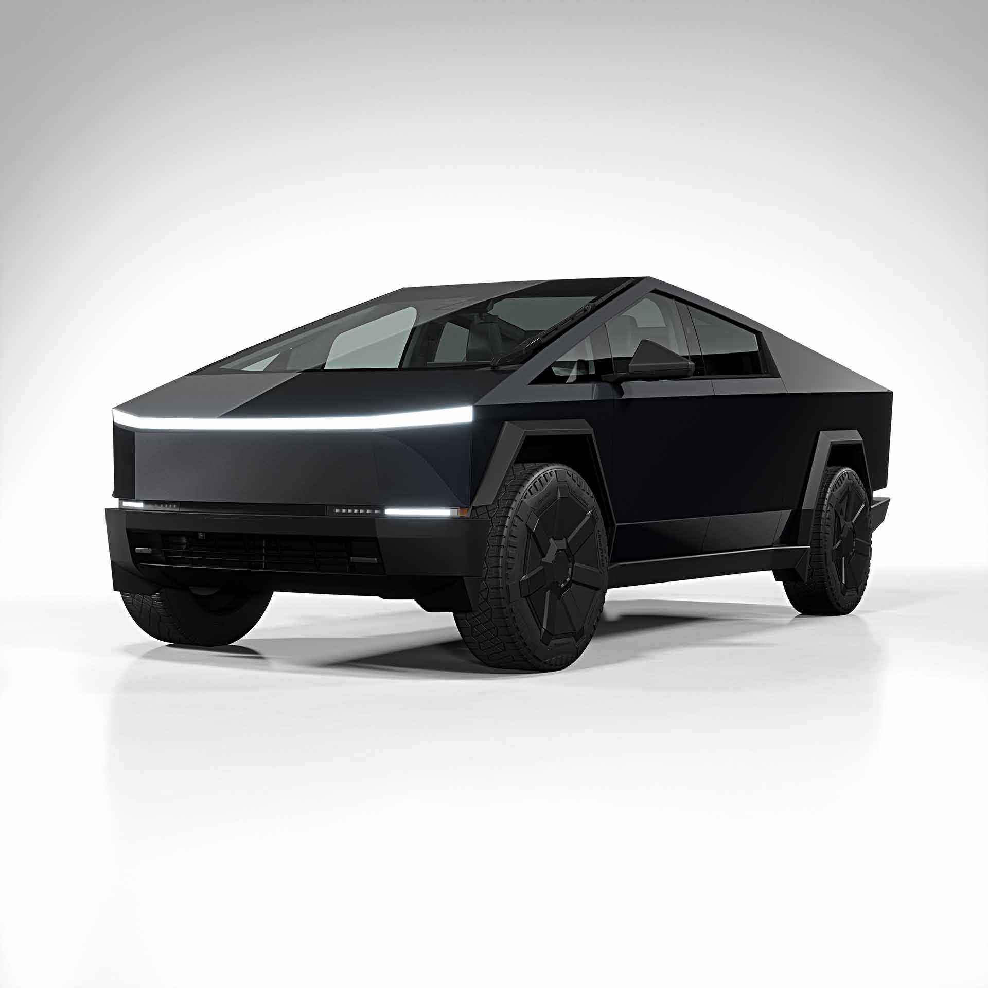 2025 Tesla Cybertruck gloss metallic mystery black 0001