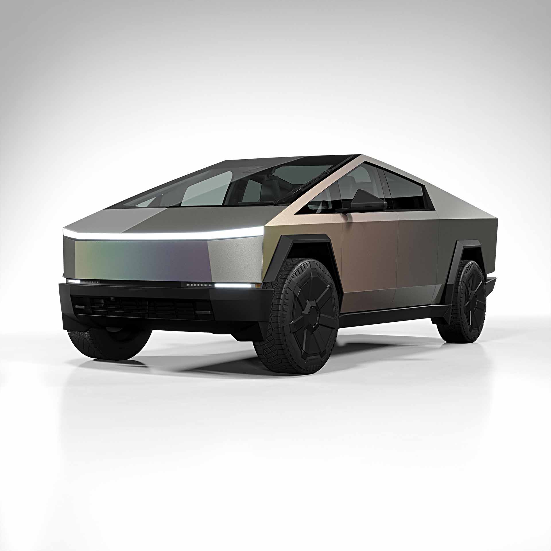 2025 Tesla Cybertruck gloss metallic pride prismatic grey 0001
