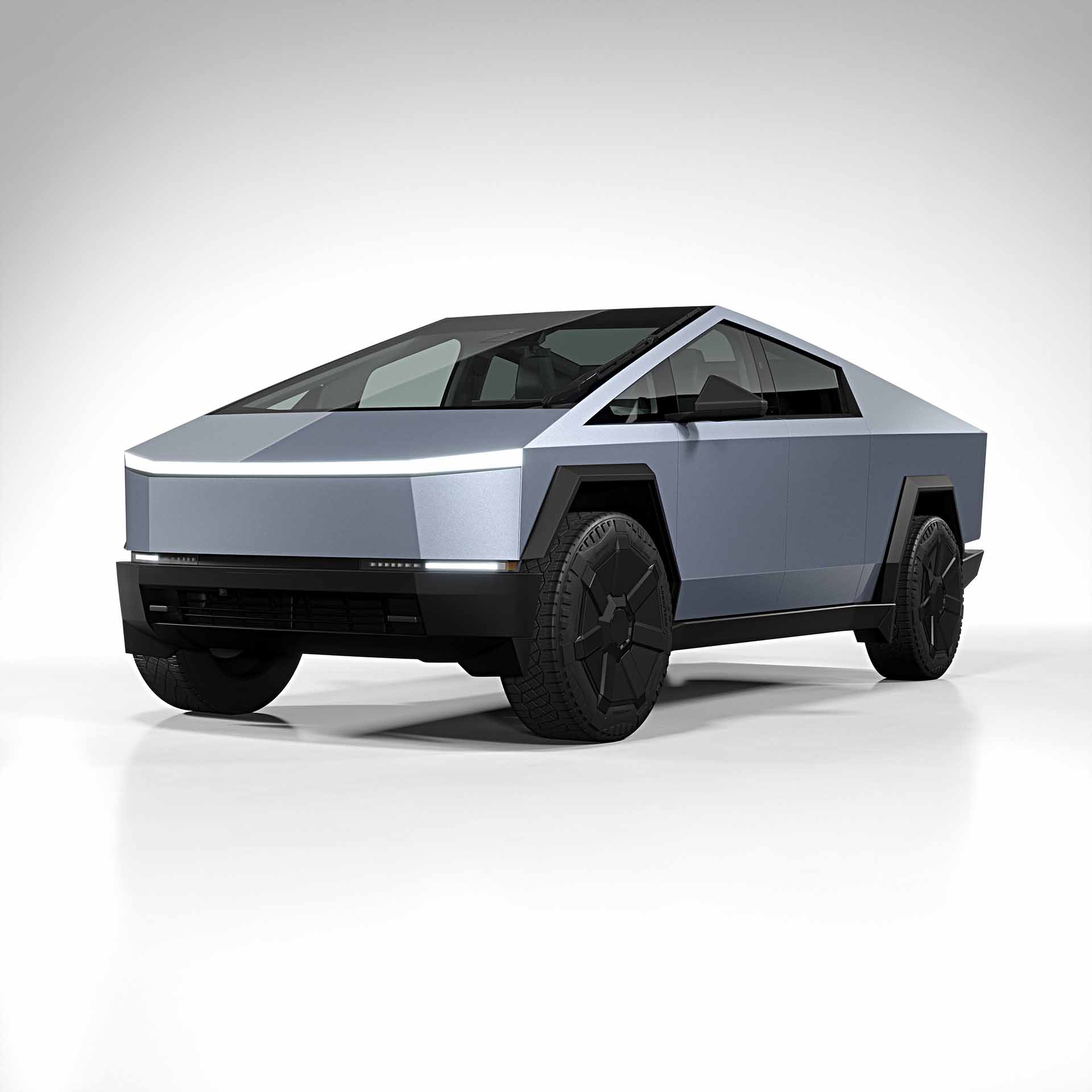 2025 Tesla Cybertruck gloss metallic quicksilver 0001