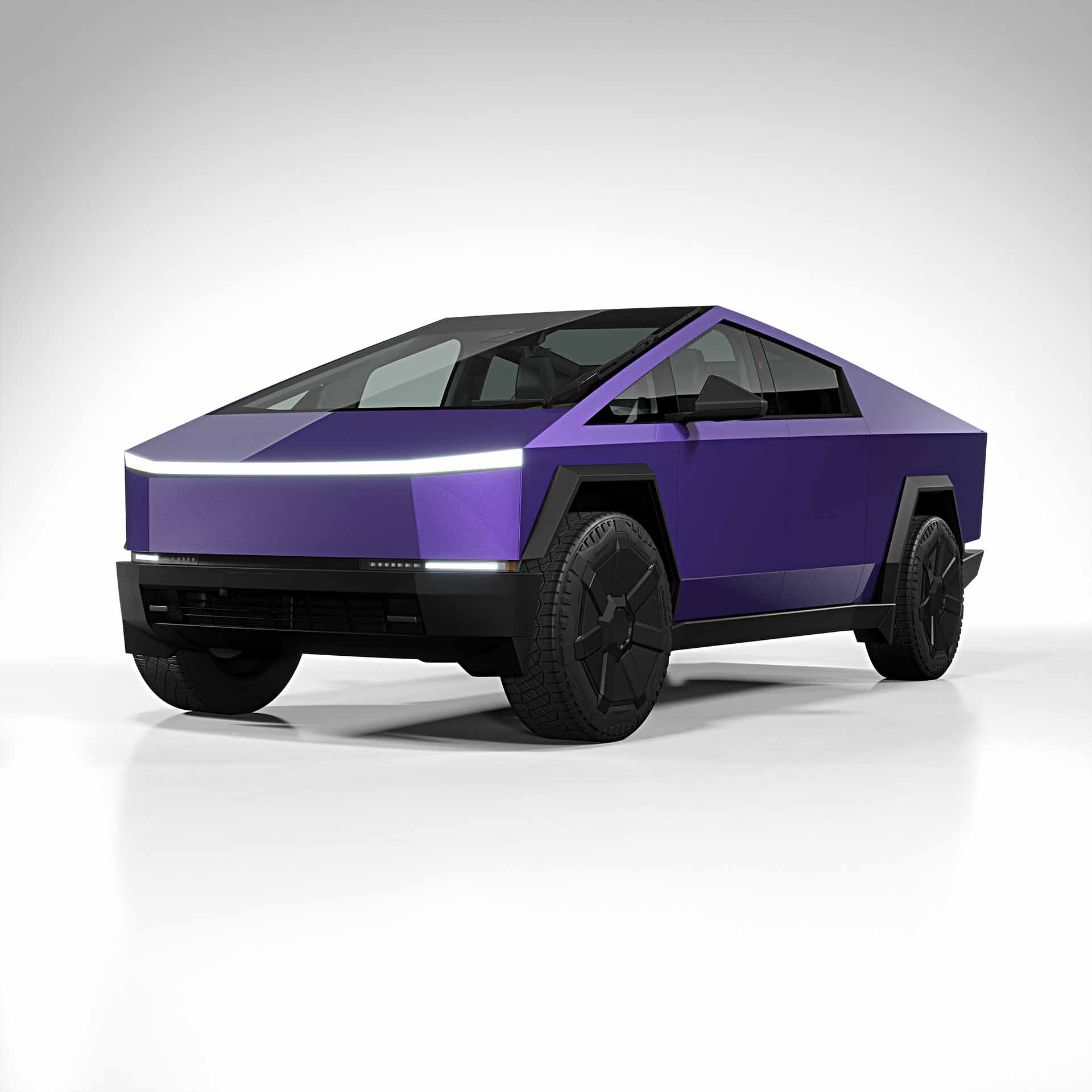 2025 Tesla Cybertruck gloss metallic vibrant violet 0001