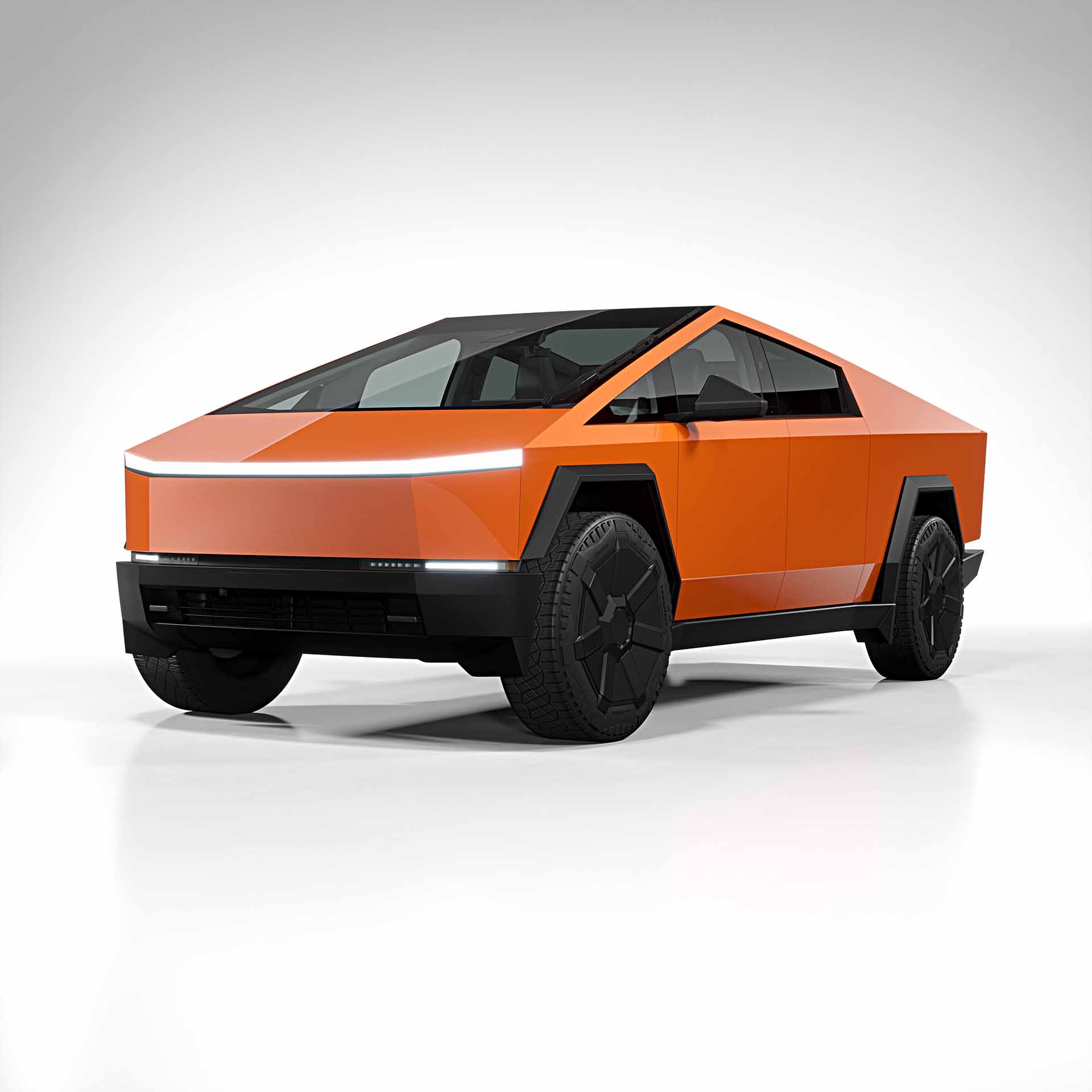 2025 Tesla Cybertruck gloss orange 0001