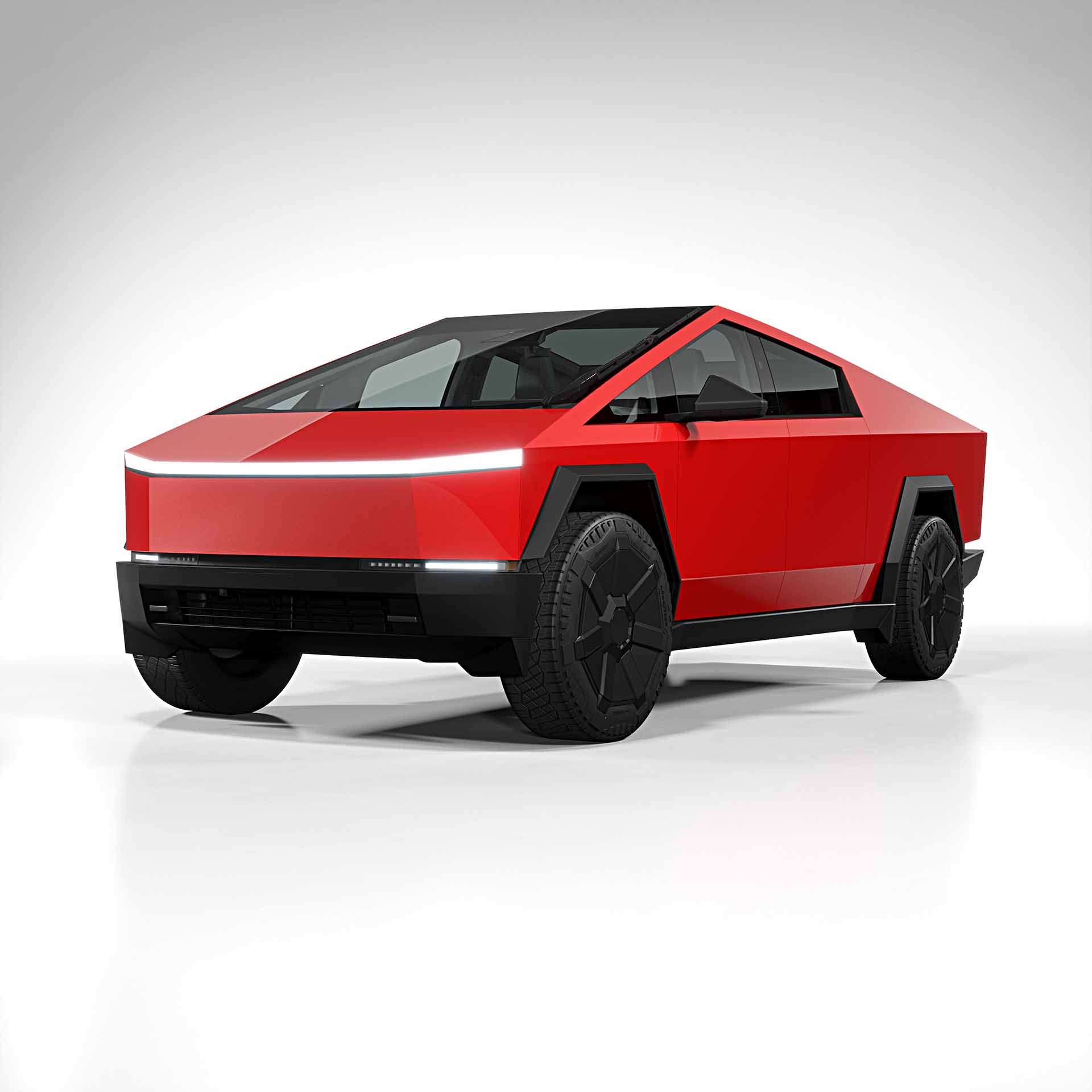 2025 Tesla Cybertruck gloss red 0001