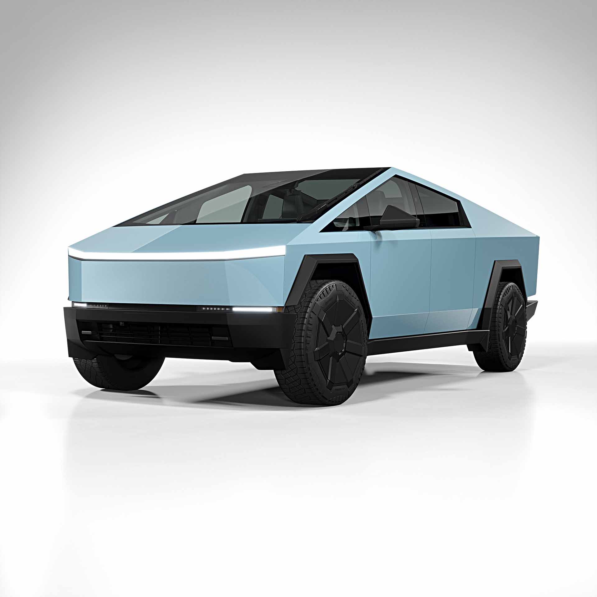 2025 Tesla Cybertruck gloss sea breeze blue 0001