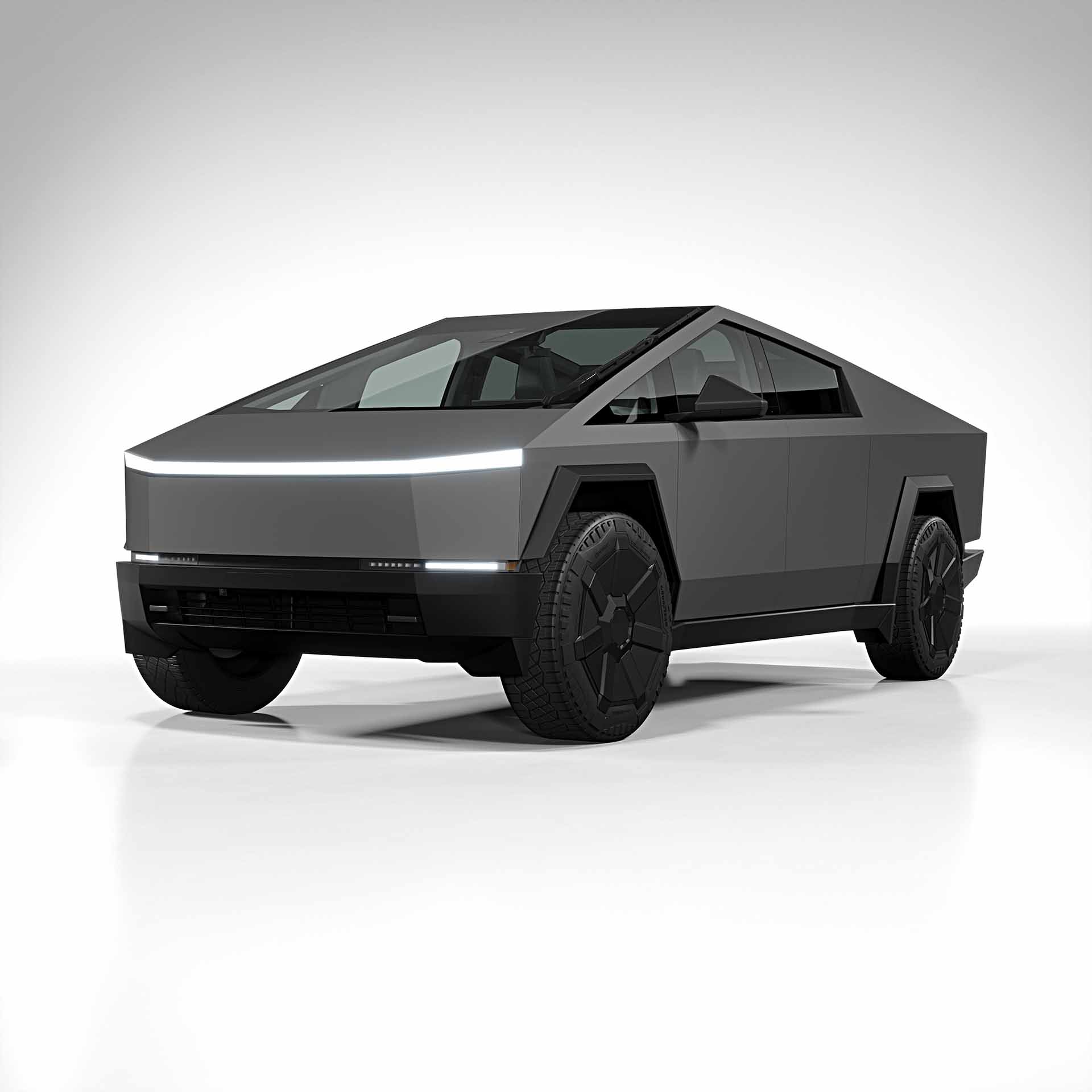 2025 Tesla Cybertruck matte dark grey 0001