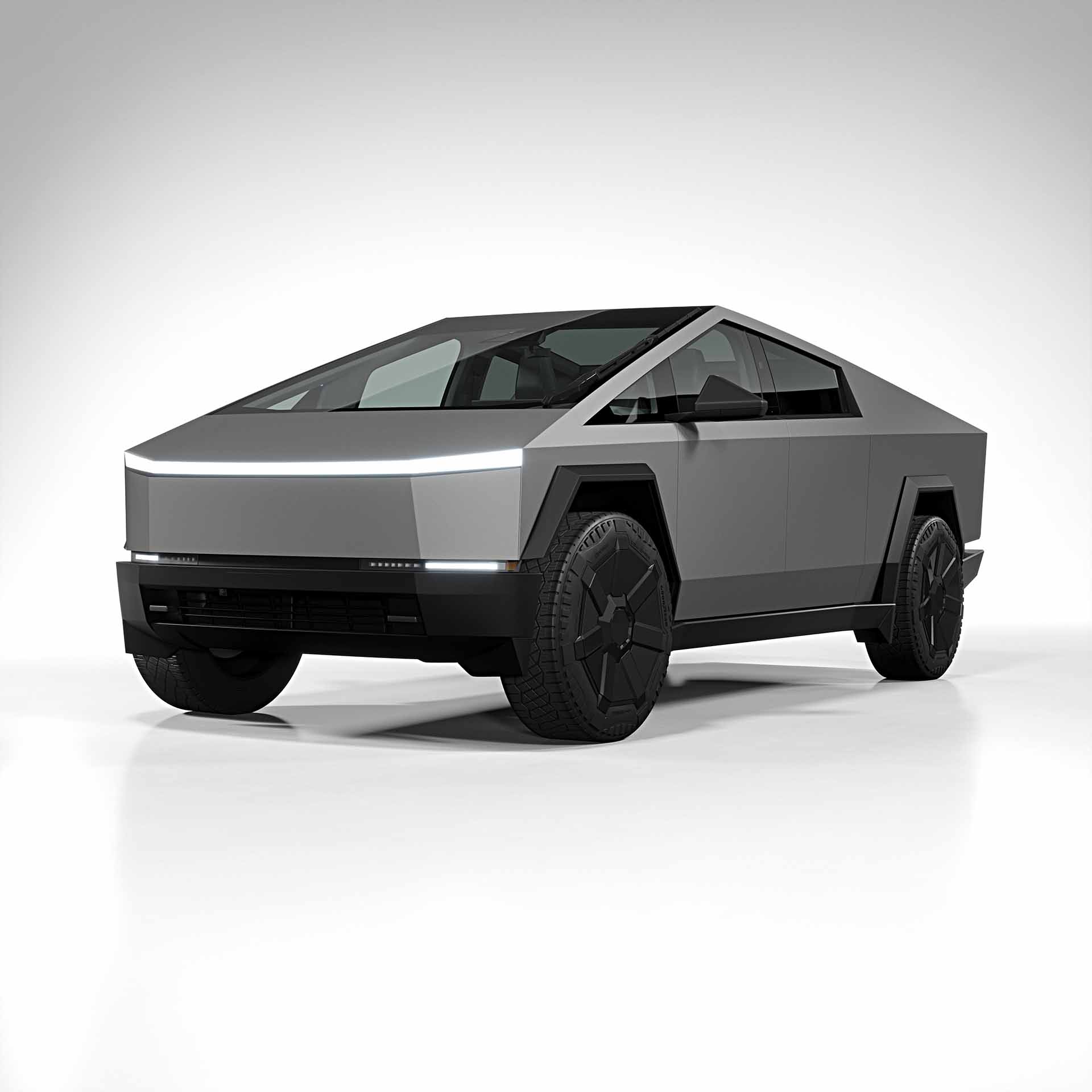 2025 Tesla Cybertruck matte metallic gunmetal 0001