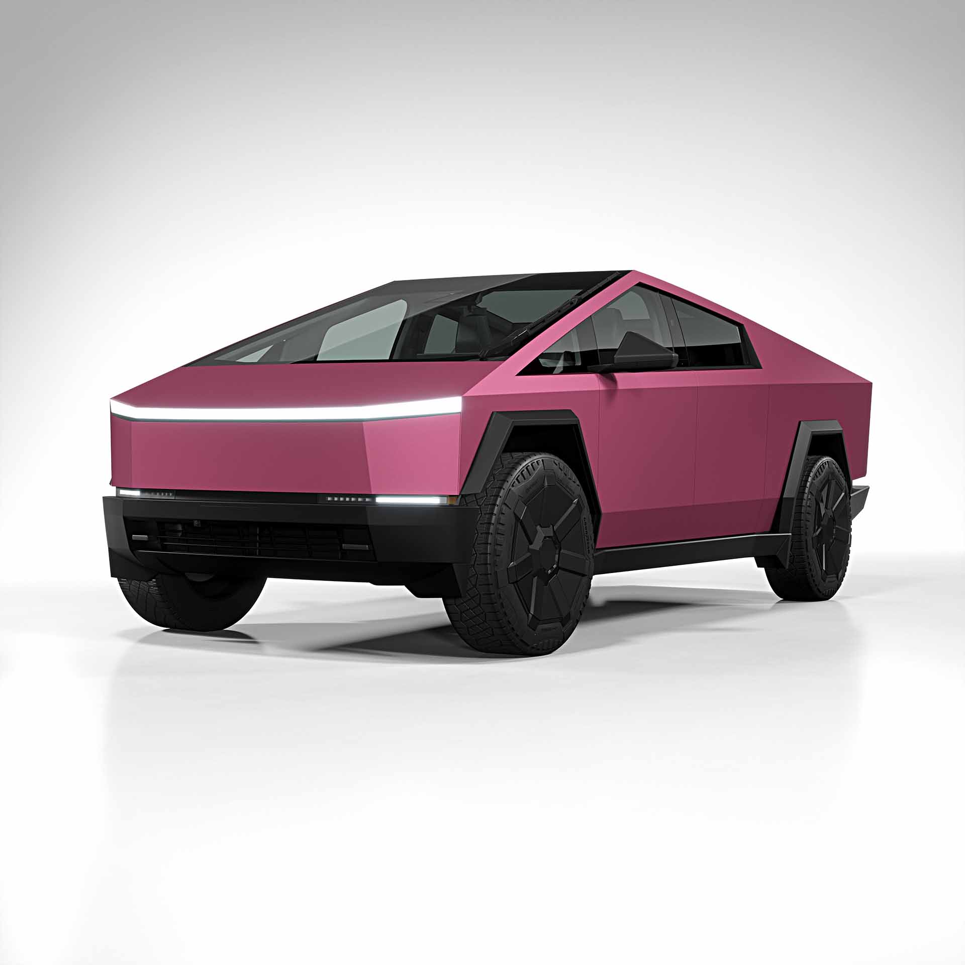 2025 Tesla Cybertruck matte metallic pink 0001
