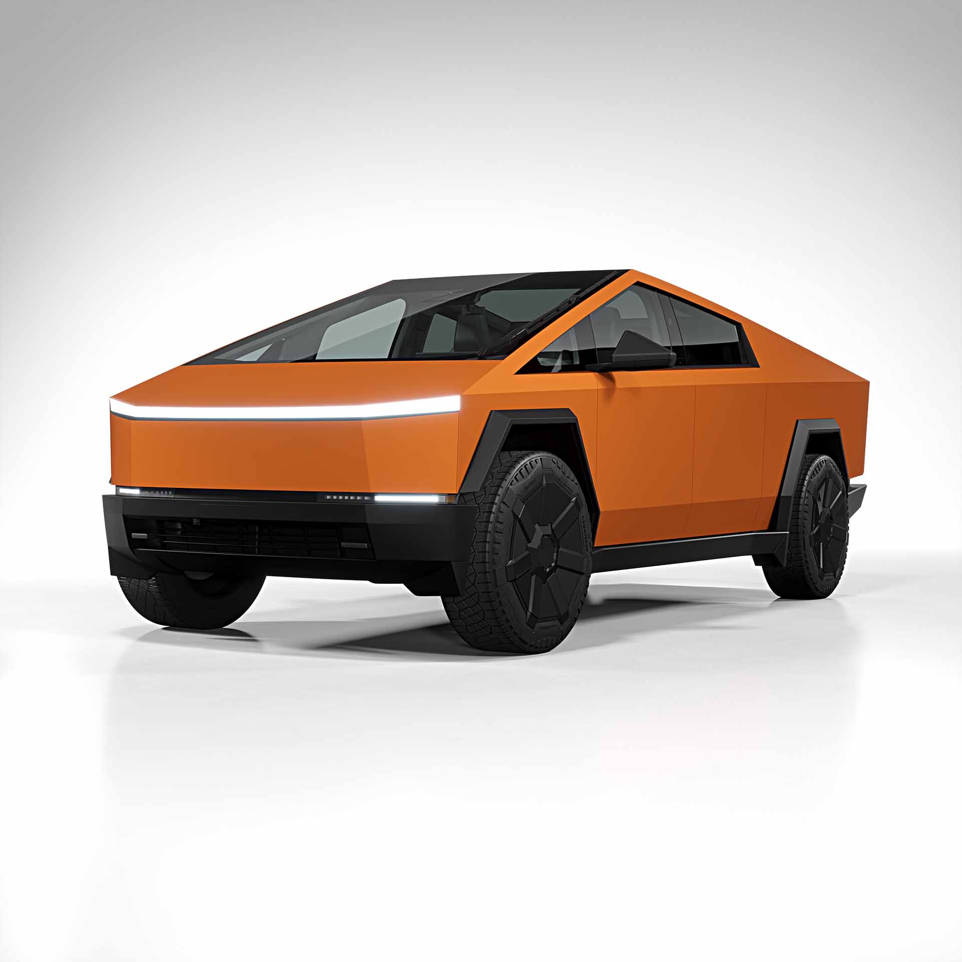 2025 Tesla Cybertruck matte orange 0001