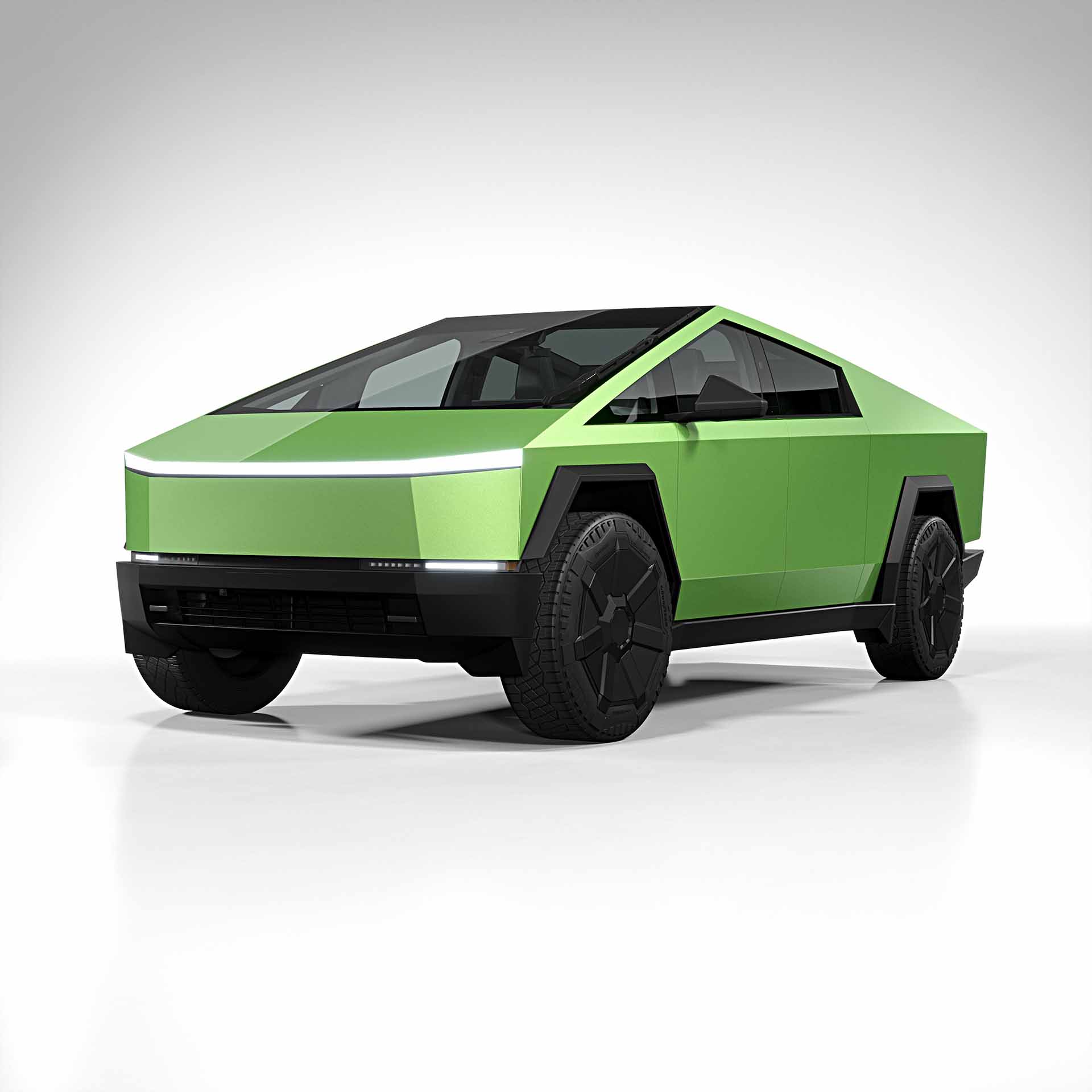 2025 Tesla Cybertruck pearl light green 0001