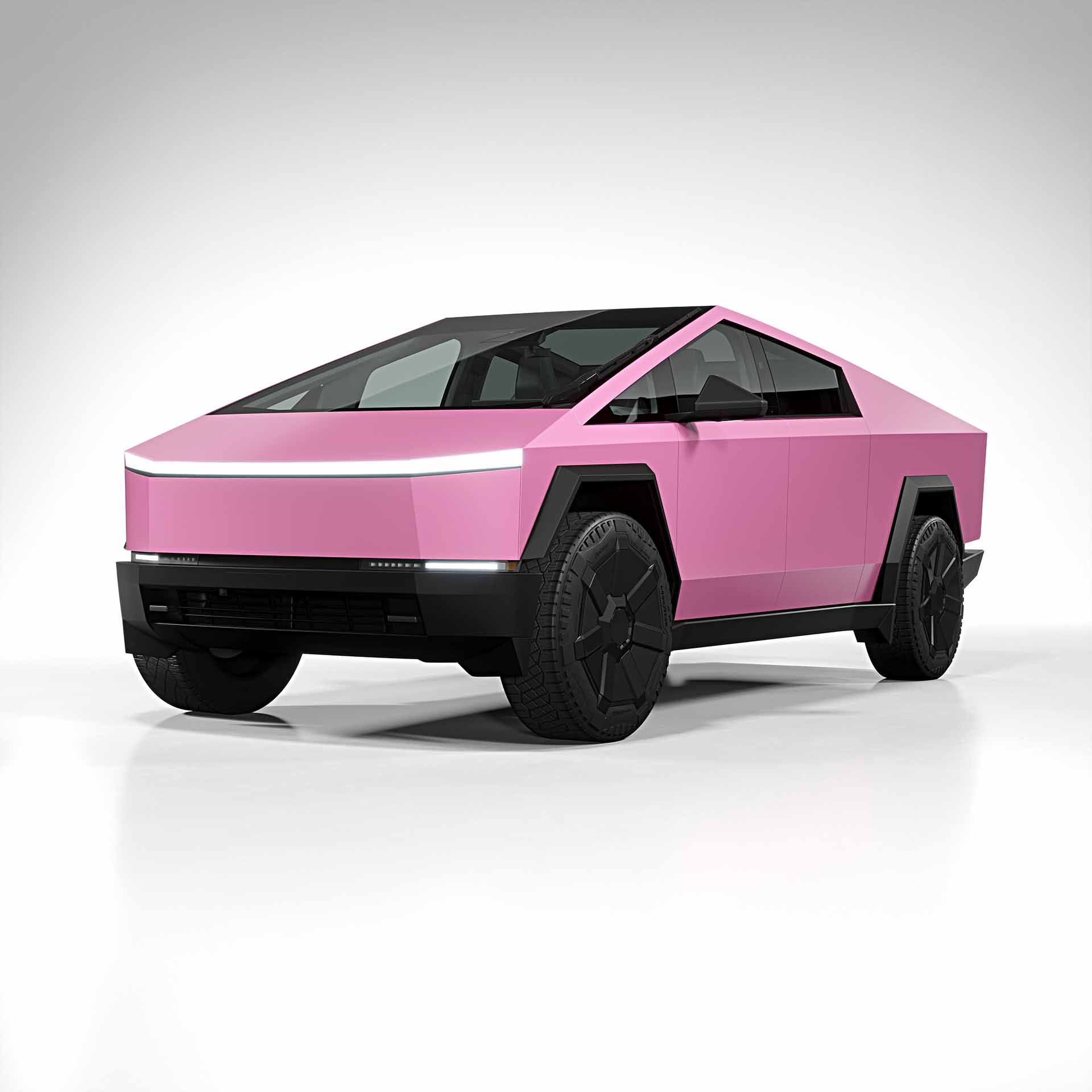 2025 Tesla Cybertruck satin bubblegum pink 0001