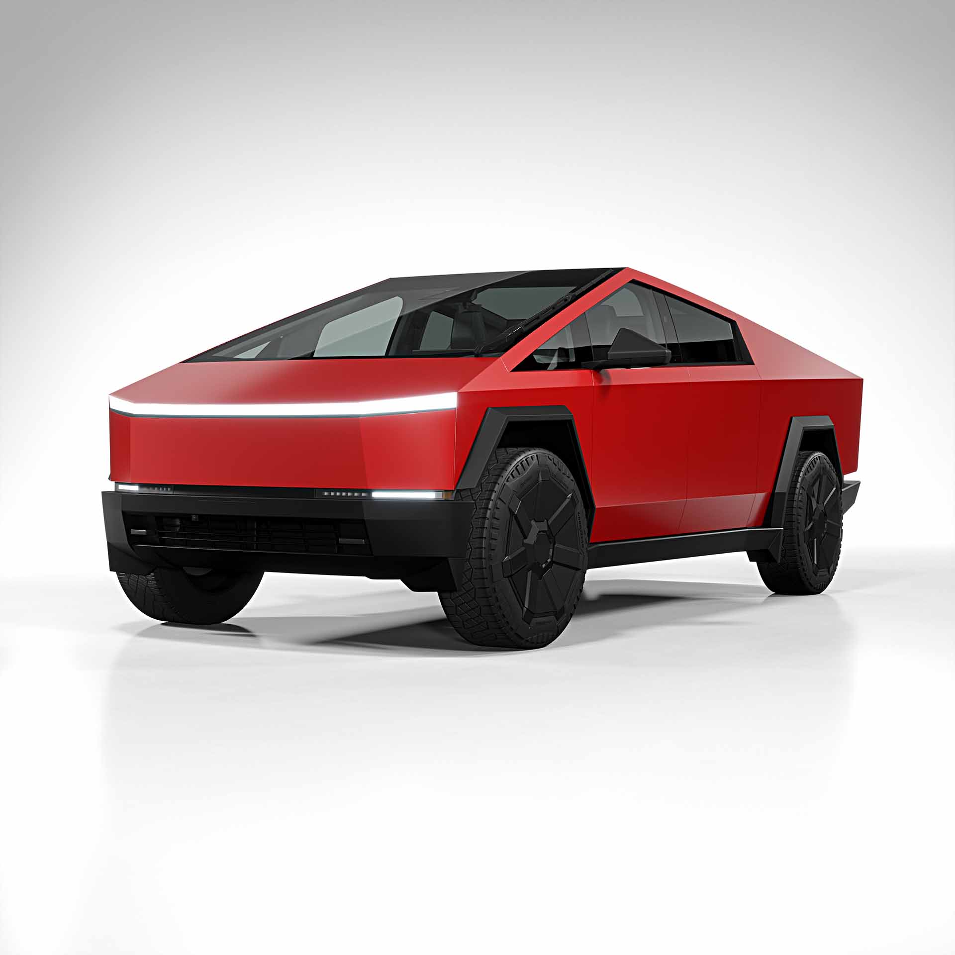 2025 Tesla Cybertruck satin carmine red 0001
