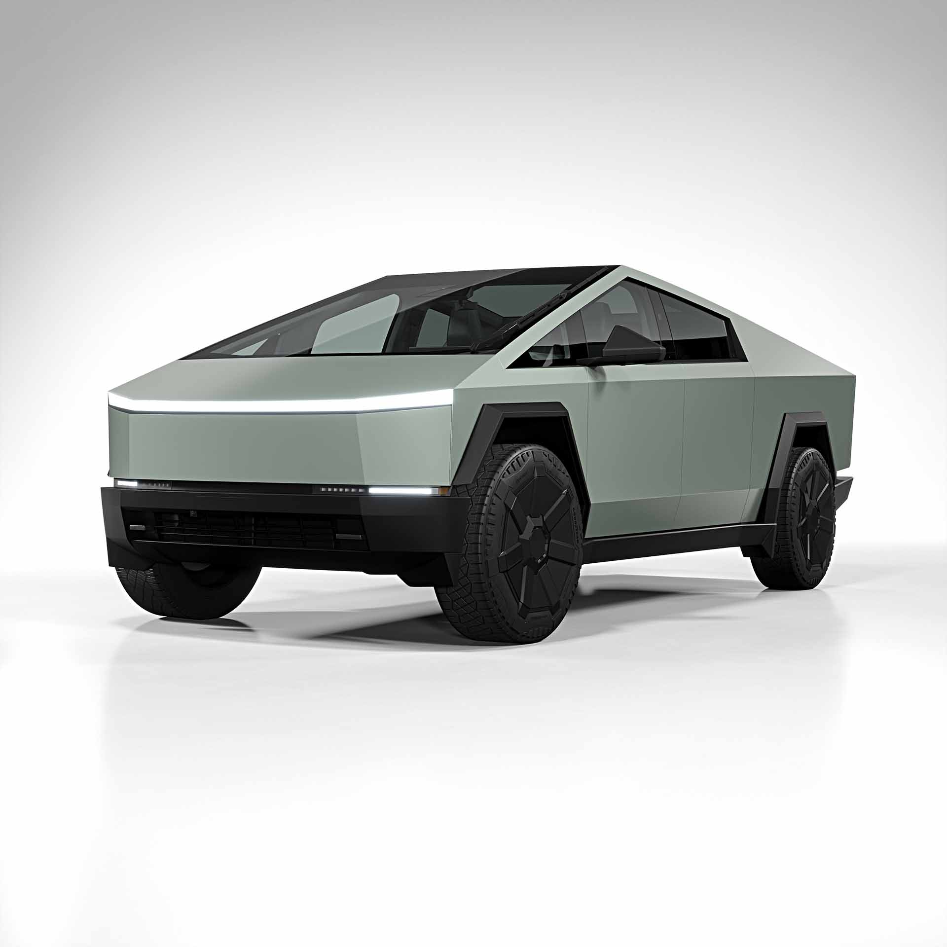 2025 Tesla Cybertruck satin jade 0001
