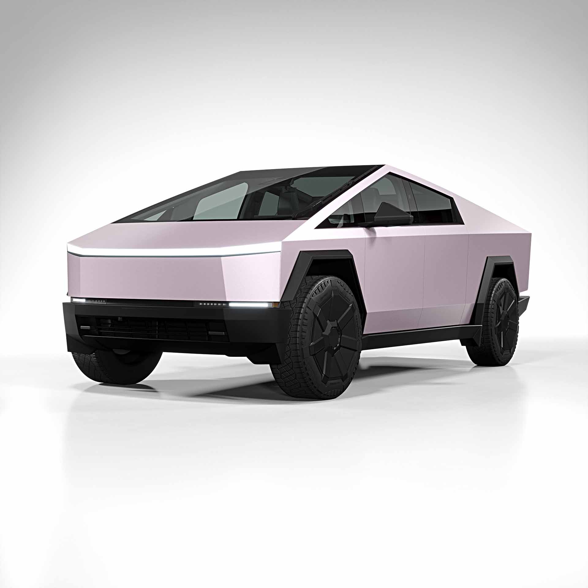 2025 Tesla Cybertruck satin metallic flamingo dance 0001