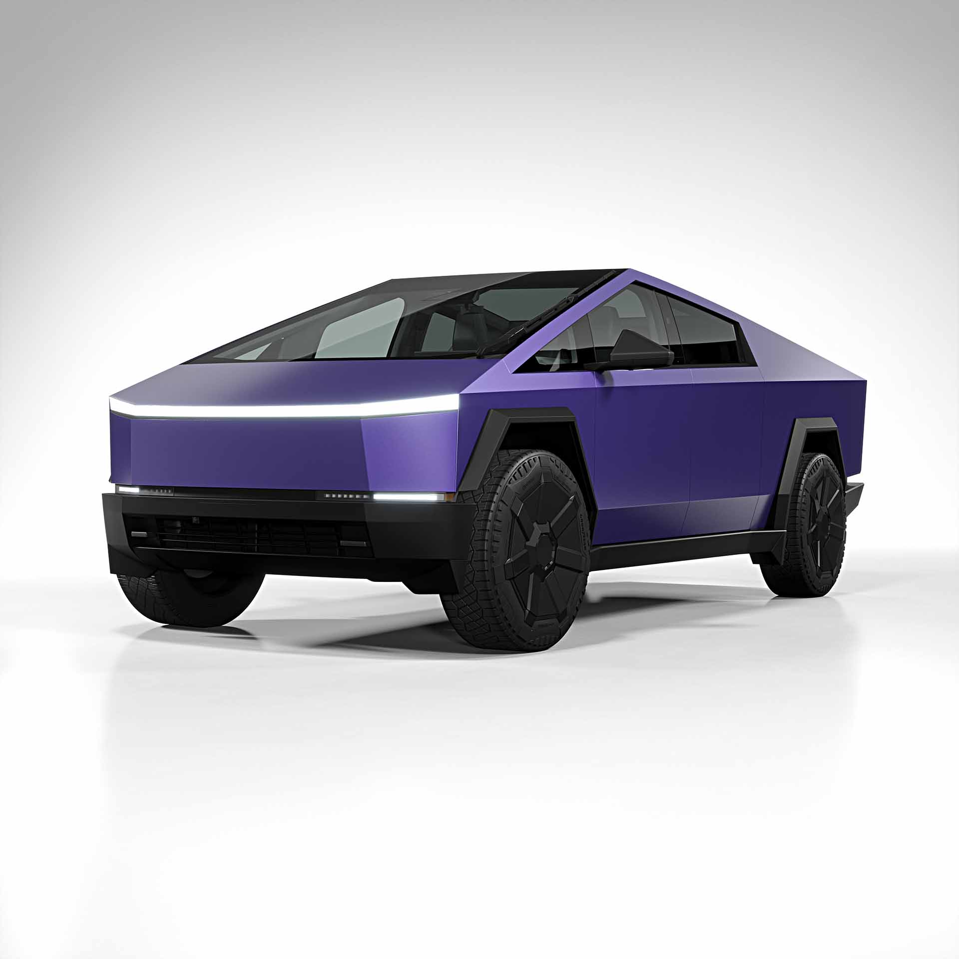 2025 Tesla Cybertruck satin metallic purple 0001