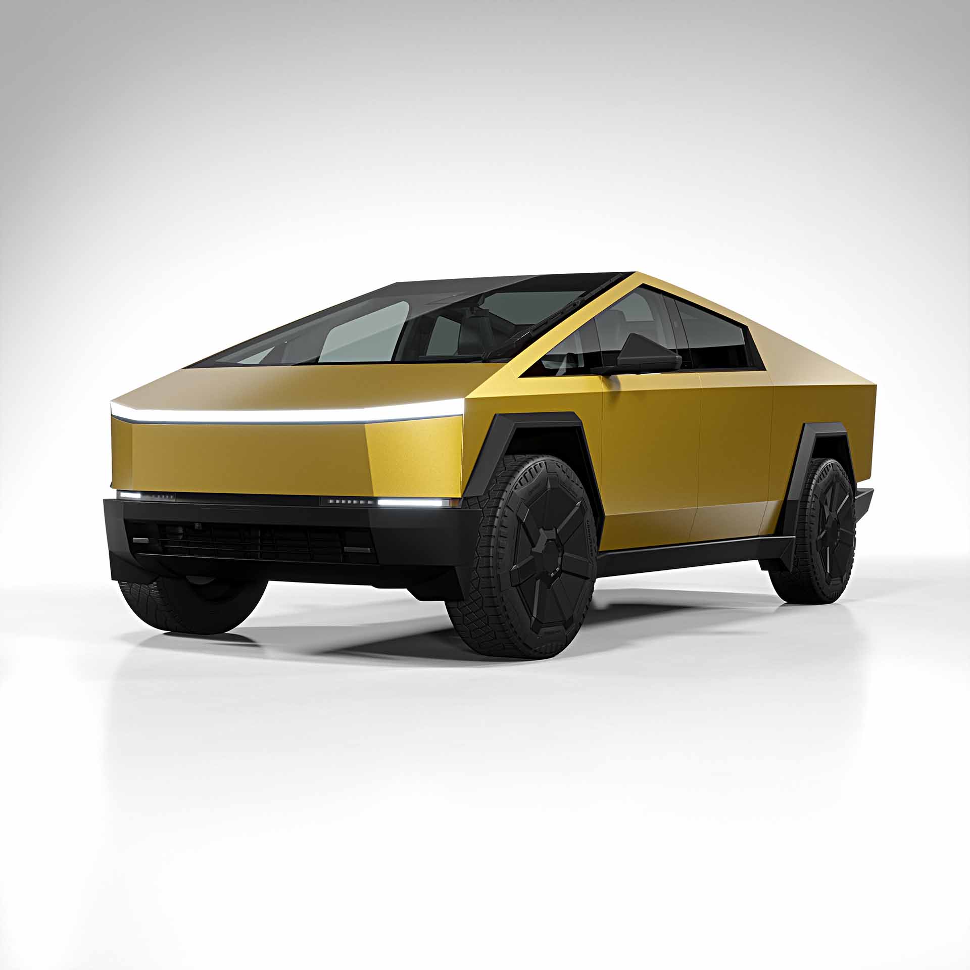 2025 Tesla Cybertruck satin metallic safari gold 0001