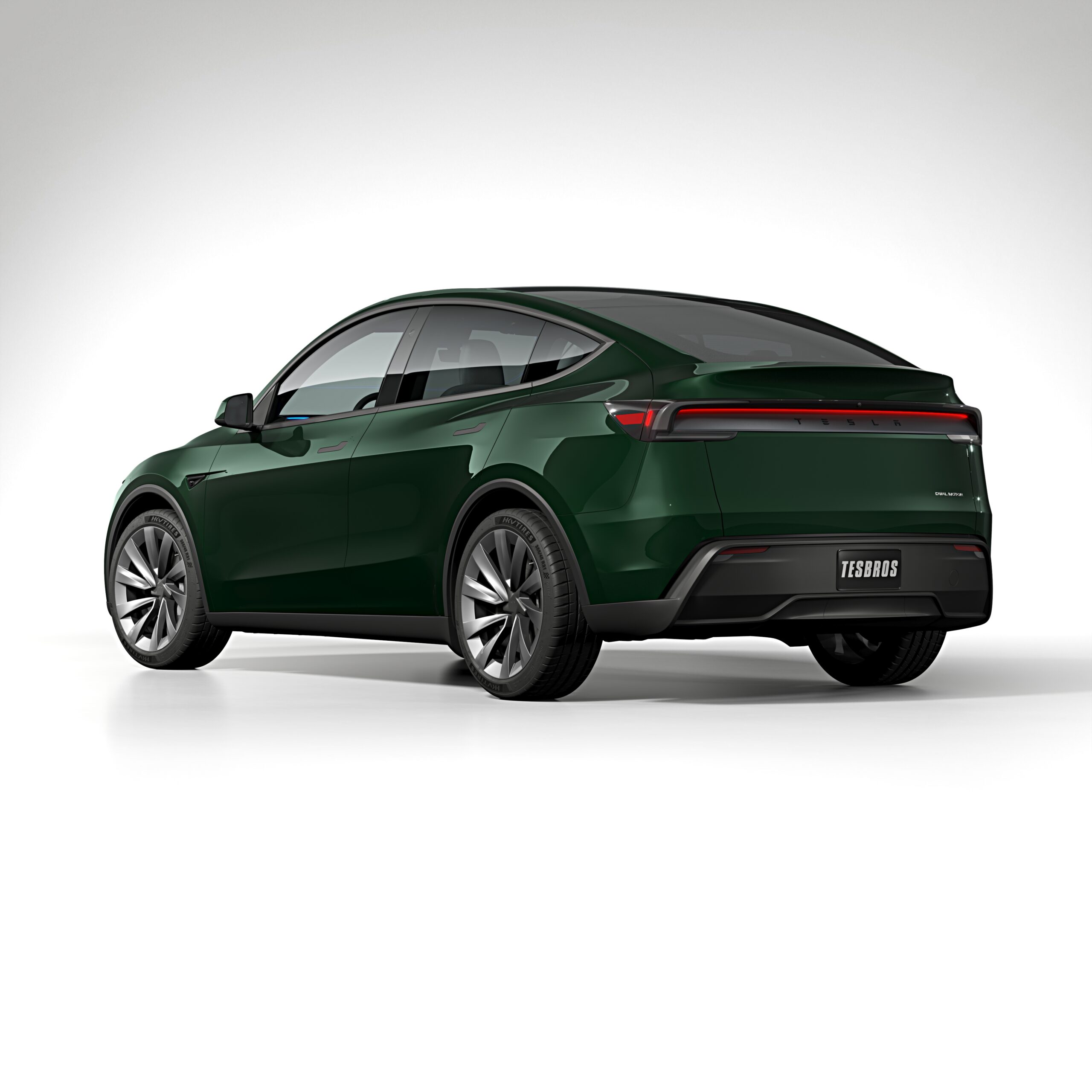2025 Tesla Model Y gloss forest green 0002 scaled