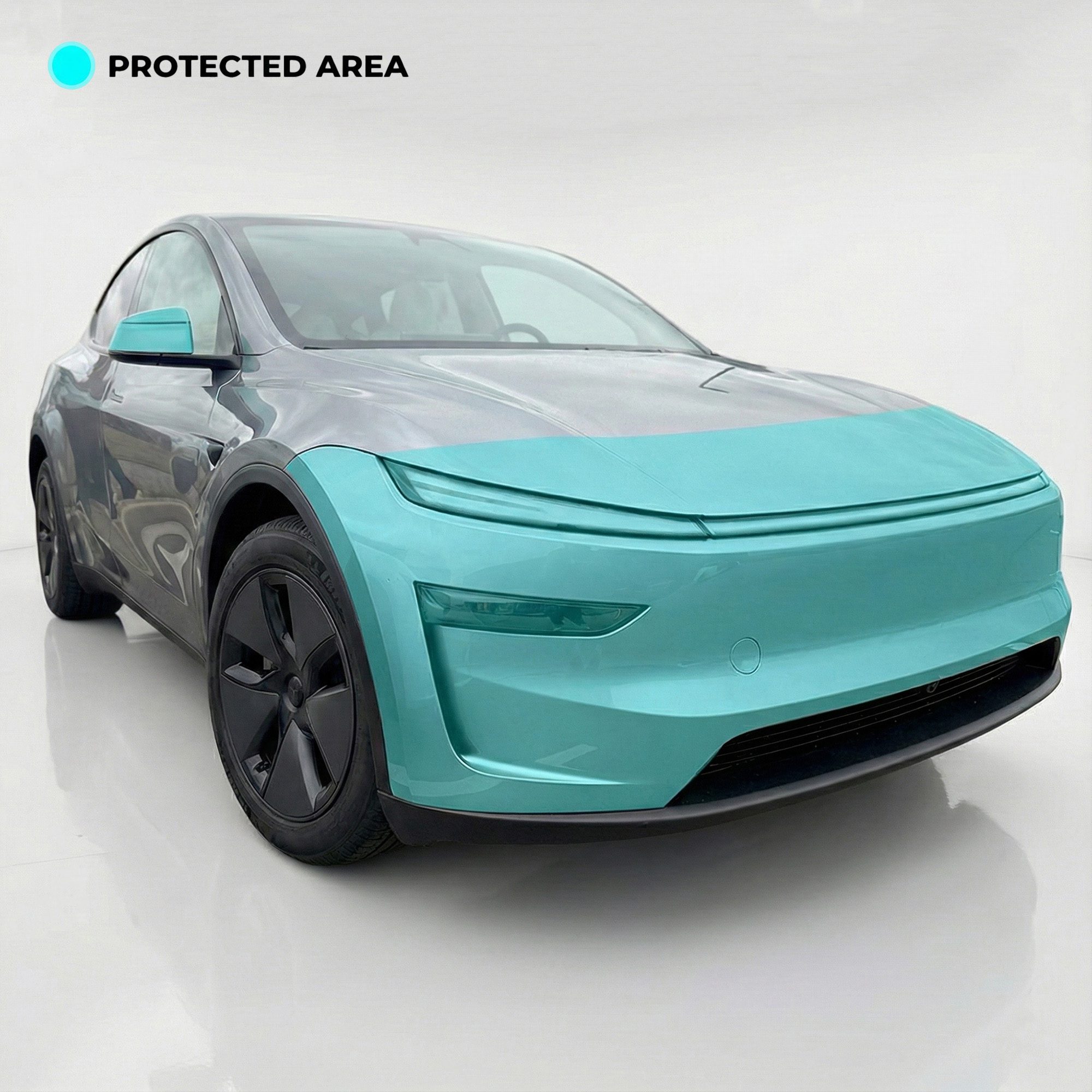 DIY PPF Front Partial coverage area for Model Y Juniper