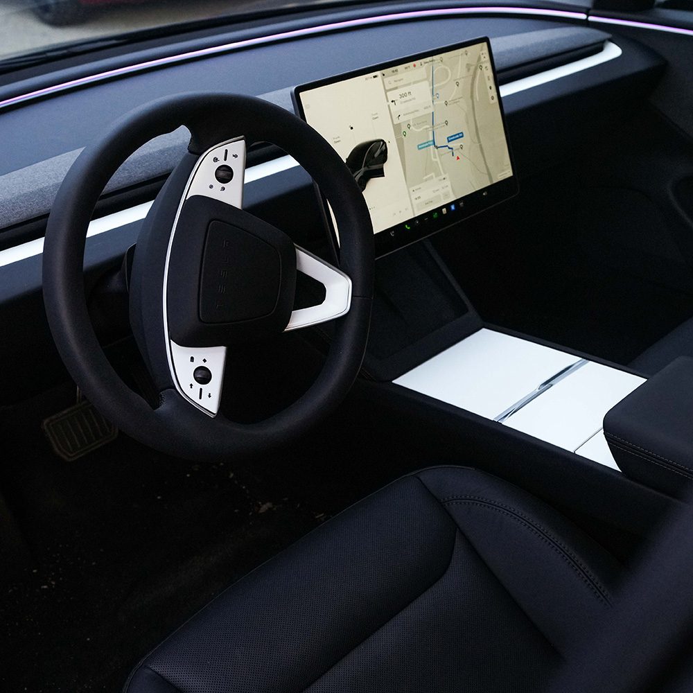 Tesla interior wraps - satin white
